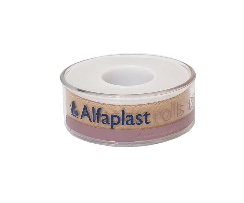 Alfaplast Rolls Υφασμάτινη Αυτοκόλλητη Επιδεσμική Ταινία 1,25cm x 5cm ...