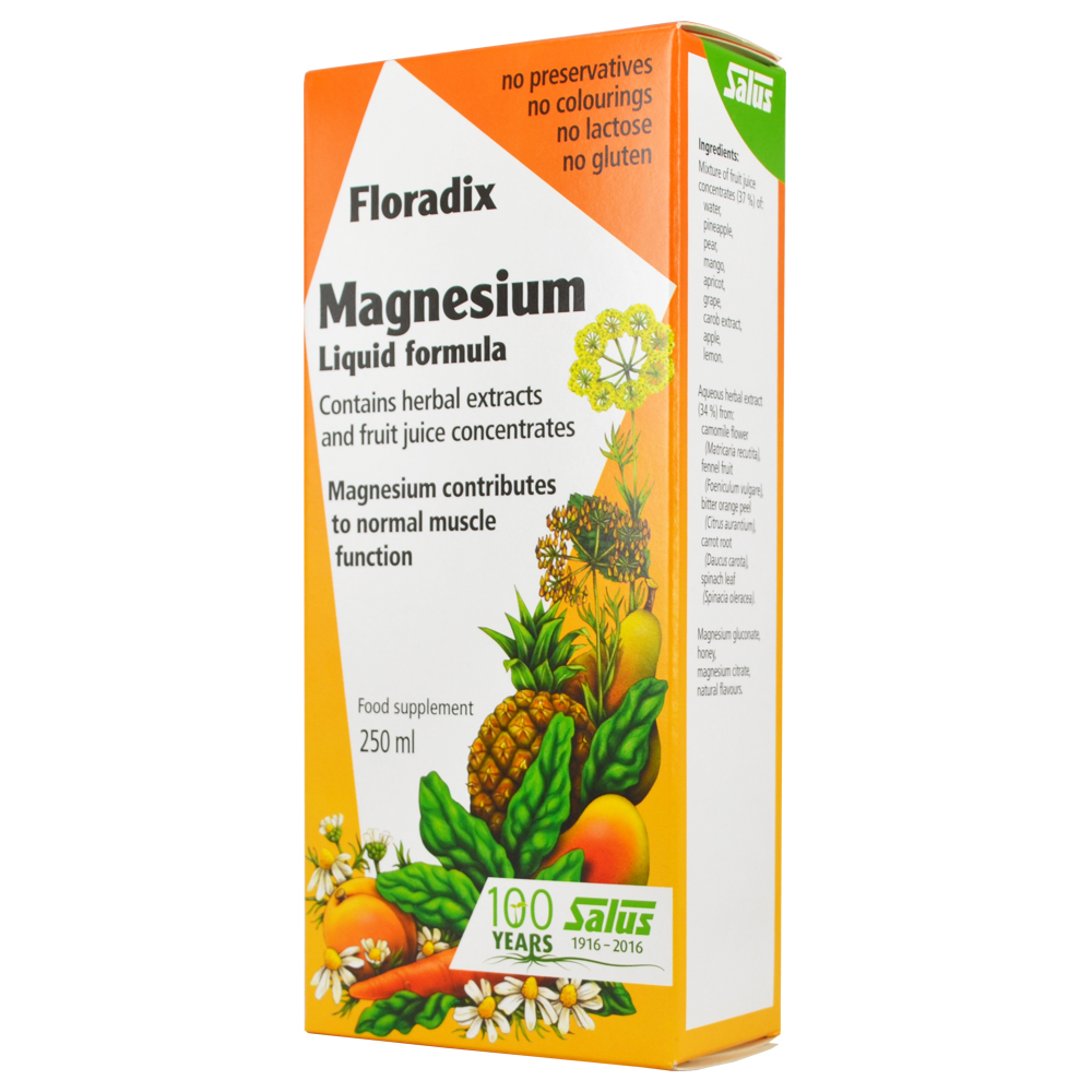 Power Health Floradix Magnesium Liquid Mineral Supplement 250ml Smile