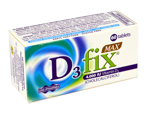 UNIPHARMA D3 Fix Max 4000 IU 60tabs | Smile Pharmacy