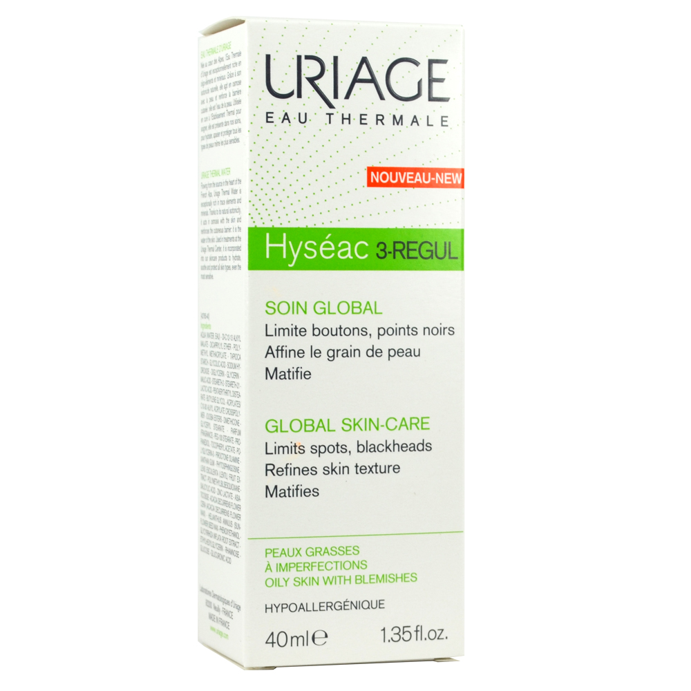 Uriage Hyseac 3-Regul, Κρέμα με 3 Δράσεις στην Πολυμορφική Ακμή, 40ml ...