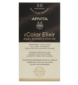 Apivita My Color Elixir kit Μόνιμη Βαφή Μαλλιών 3.0 ΚΑΣΤΑΝΟ ΣΚΟΥΡΟ