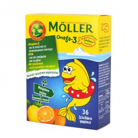 Mollers Omega-3 Kids Ζελεδάκια με Ω3 Λιπαρά Οξέα Ειδικά Σχεδιασμένο για Παιδιά 36gummies