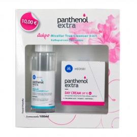 Medisei PANTHENOL EXTRA DAY CREAM SPF15 50ML+ ΔΩΡΟ MICELLAR TRUE CLEANSER 3IN1 100ML