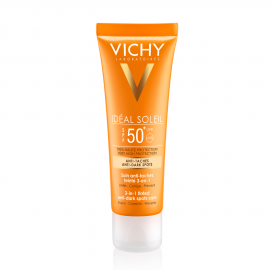 VICHY Ideal Soleil Anti Spot Αντηλιακή Προσώπου κατά των Κηλίδων με Χρώμα & μη Λιπαρή Υφή SPF50+ 50ml
