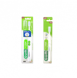 GUM Set Οδοντόβουρτσα Activital Sonic Power Soft 4100 Λευκό Χρώμα 1τμχ + Δώρο Κεφαλές Αντικατάστασης Οδοντόβουρτσας Activital Sonic Power Soft 4110 Λευκό Χρώμα 2τμχ