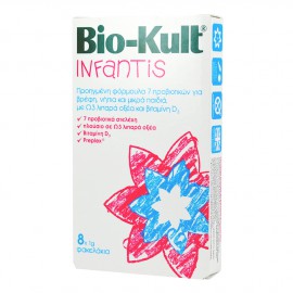 BIO-KULT Infantis Προβιοτική Πολυδύναμη Φόρμουλα για Βρέφη & Παιδιά με Ω3 Λιπαρά Οξέα & Βιταμίνη D3, 8 φάκελλοι x 1gr
