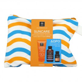 Apivita Promo Suncare Αντιηλιακή Κρέμα Προσώπου Κατά των Ρυτίδων SPF50 50ml + Δώρο Αφρός Καθαρισμού Πρόσωπο & Μάτια Ελιά-Λεβάντα 75ml + Αντιηλιακό Λάδι Μαλλιών για Προστασία και Ενυδάτωση 20ml