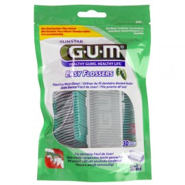 GUM 890 EASY FLOSSERS Οδοντικό Νήμα σε Διχάλες,Με γεύση μέντας (BAG OF 30 PIECES)