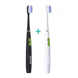 Gum Activital Sonic Soft 4100 Οδοντόβουρτσα Παλμικής Κίνησης Άσπρη 1τμχ + Δώρο Activital Sonic Soft 4100 Οδοντόβουρτσα Παλμικής Κίνησης Μαύρη 1τμχ