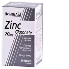 HEALTH AID ZINC GLUCONATE 70MG (10MG ELEMENTAL ZINC) TABLETS 90S