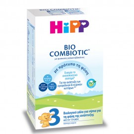 Hipp Bio Combiotic No3 Βιολογικό Γάλα για Νήπια Από τον 12ο Μήνα 600gr