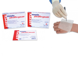 ASEPTA Paraffin Gauze Εμποτισμένα Επιθέματα (Παραφινούχα) 10cmX10cm 10τμχ
