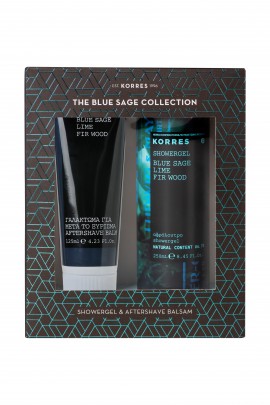 Korres Set Αφρόλουτρο Blue Sage, Lime & Fir Wood 250ml & Γαλάκτωμα Για Μετά το Ξύρισμα Blue Sage, Lime & Fir Wood 125ml