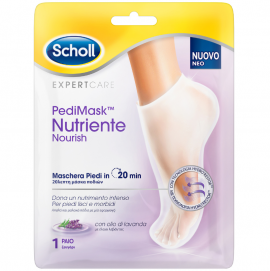 Scholl PediMask Nutriente Nourish Μάσκα Ποδιών με Λάδι Λεβάντας 1 ζευγάρι