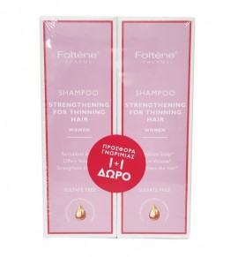 Foltene Shampoo Thinning Hair Women Δυναμωτικό Σαμπουάν Κατά της Γυναικείας Τριχόπτωσης 200ml 1+1 Δώρο