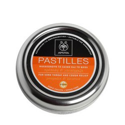 APIVITA PASTILLES Παστίλιες για τον πονεμένο λαιμό και το βήχα με γλυκόριζα & πρόπολη
