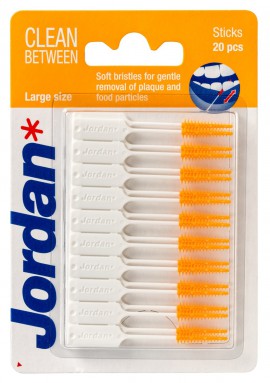 Jordan Clean Between Sticks Orange Μεσοδόντια Βουρτσάκια Large 20τμχ