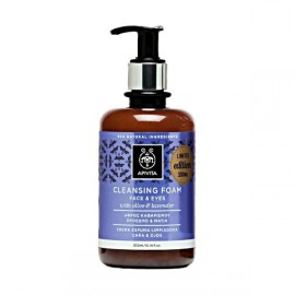 Apivita Cleansing κρεμώδες αφρός καθαρισμού προσώπου & μάτια με ελιά και λεβάντα 300ml