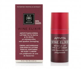 Apivita Wine Elixir Wrinkle Lift Eye & Lip Cream Αντιρυτιδική Κρέμα Lifting για Μάτια & Χείλη 15ml