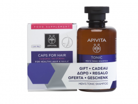 Apivita Set For Healthy Hair & Nails 30caps + Δώρο Mens Tonic Shampoo Hippophae TC & Rosemary 250ml