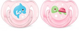 Avent Κλασσικές Πιπίλες Σιλικόνης 6-18m SCF169/38 Sea World για Κορίτσι 2τμχ