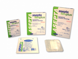 ASEPTA Filmplus Επιθέματα διαφανή αυτοκόλλητα απορροφητικά (φιλμ) 10cmX15cm 5τμχ.
