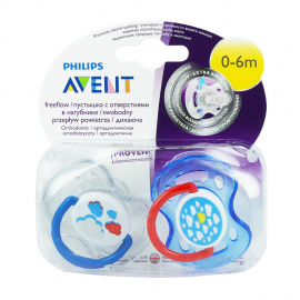 AVENT Μοντέρνα Ορθοδοντική Πιπίλα Σιλικόνης, 0-6 μηνών (για Αγόρι) Χωρίς BPA SCF172/18