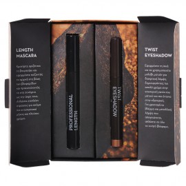 Korres Set Volcanic Minerals Glow Mascara 03 Brown - Plum 7.5ml + Volcanic Minerals Twist Eyeshadow Golden Bronze 29 1.4gr