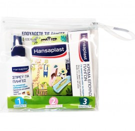 Hansaplast Κιτ Περιποίησης Πληγών Hansaplast Παιδικό Σπρέι για Πληγές 100ml + Hansaplast Παιδικά Επιθέματα 20 Strips + Hansaplast Κρέμα Επούλωσης Πληγών 50gr