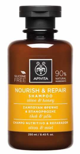 Apivita Σαμπουάν Θρέψης & Επανόρθωσης Ελιά & Μέλι 250ml