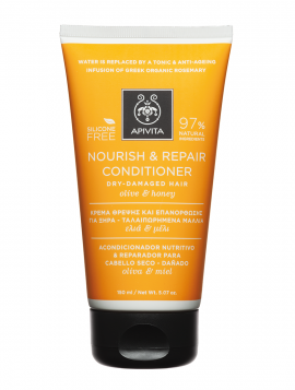 Apivita Nourish & Repair Contitioner For Dry-Damaged Hair με Ελία & Μέλι 150ml