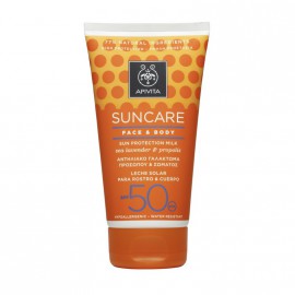 Apivita Suncare Sunbody Cream Face & Body Milk Spf50 με Θαλάσσια Λεβάντα & Πρόπολη 150ml