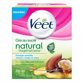 Veet Sugar Wax Natural Inspirations Ζεστό Κερί Αποτρίχωσης 250ml