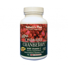 Natures Plus Ultra Chewable Cranberry 90 Μασώμενες Ταμπλέτες με Γεύση Φράουλα
