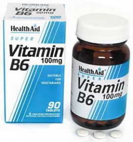 HEALTH AID VITAMIN B6 (PYRIDOXINE HCl) 100mg PROLONGED RELEASE TABLETS 90s