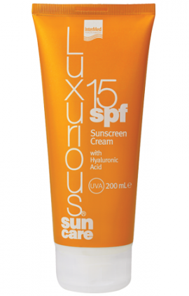 INTERMED Luxurious Sun Care Body Sunscreen Cream with Hyaluronic Acid SPF15 200ml