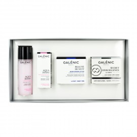 Galenic Coffret 4 Collections Noel με Secret d Excellence Αντιγηραντική Κρέμα Προσώπου 15ml, Beaute de Nuit Χρονοενεργό Τζελ Νύχτας, 15ml, Aqua Infini Λοσιόν Ενυδάτωσης 40ml & Aqua Infini Ορός Ενυδάτωσης 5ml