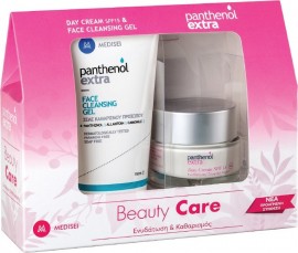 Panthenol Extra Promo Pack Day Cream Spf15 Κρέμα Προσώπου για Ενυδάτωση - Σύσφιξη - Λάμψη, 50ml & Face Cleansing Gel Τζελ Καθαρισμού Προσώπου, 150ml