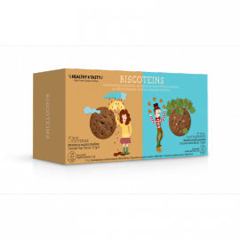 Power Health Healthy & Tasty Biscoteins Mπισκότα με Κομμάτια Σοκολάτας 37,5gr & Mπισκότα Σοκολάτα Φουντούκι 37,5gr