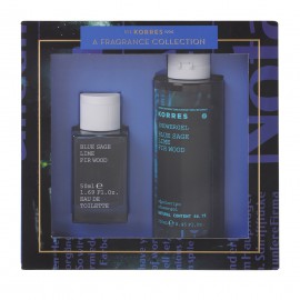 Korres Set Mens Essentials Blue Sage Lime Fir Wood Eau de Toilette 50ml + Δώρο Blue Sage Lime Fir Wood Showergel 250ml