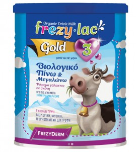 Frezylac Gold 3, Ρόφημα Βιολογικού Αγελαδινού Γάλακτος σε σκόνη από τον 12 μήνα 400gr