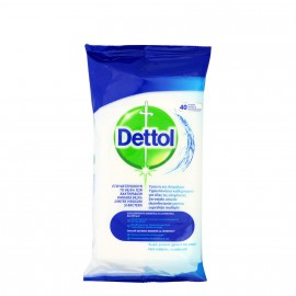 Dettol Αντιβακτηριδιακά Υγρά Πανάκια Καθαρισμού για Όλες τις Επιφάνειες 40τμχ