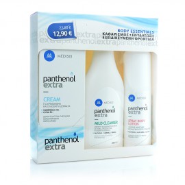 Medisei PANTHENOL Body Essentials - Cream 100ml, Mild Cleanser 200ml & Spray Body Lotion 100ml