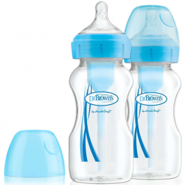 Dr. Browns Μπιμπερό πλαστικό Options+ (Φ.Λ.) 270 ml μπλε (2 τεμ.)