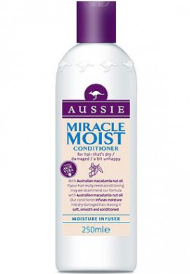AUSSIE Miracle Moist Conditioner Μαλακτική κρέμα για ξηρά, αφυδατωμένα & κατεστραμμένα μαλλιά 250ml