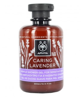 APIVITA CARING LAVENDER Απαλό Αφρόλουτρο για ευαίσθητες επιδερμίδες 300ml
