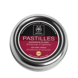 APIVITA PASTILLES Παστίλιες για τον πονεμένο λαιμό με βατόμουρο & πρόπολη