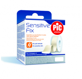 Pic Solution Sensitive Fix Αυτοκόλλητο Ρολό Λευκοπλάστη από Μετάξι 1,25cm Χ 5m 1τμχ