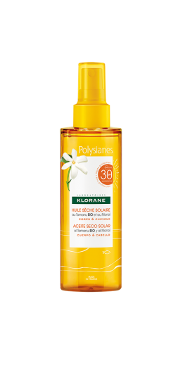 Klorane Αντηλιακό Ξηρό Έλαιο Spf30 Polysianes, με Tamanu & Monoi για Σώμα και Μαλλιά 200ml