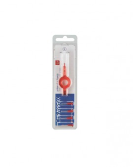 CURAPROX CPS 07 PRIME PLUS HANDY ΚΟΚΚΙΝΟ 5 μεσοδόντια βουρτσάκια CPS 07 prime + 1 λαβή UHS 409